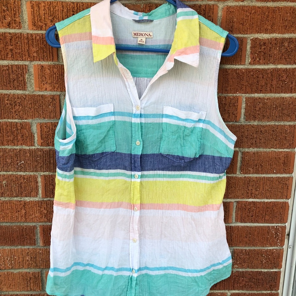 Summer crinkle tank top